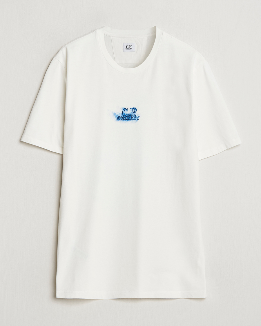 Herre | T-Shirts | C.P. Company | Hand Printed Jersey T-Shirt White