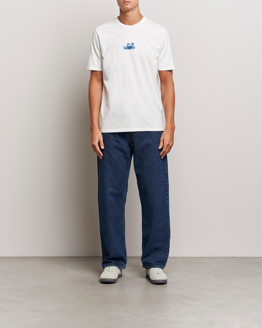 Herre | T-Shirts | C.P. Company | Hand Printed Jersey T-Shirt White