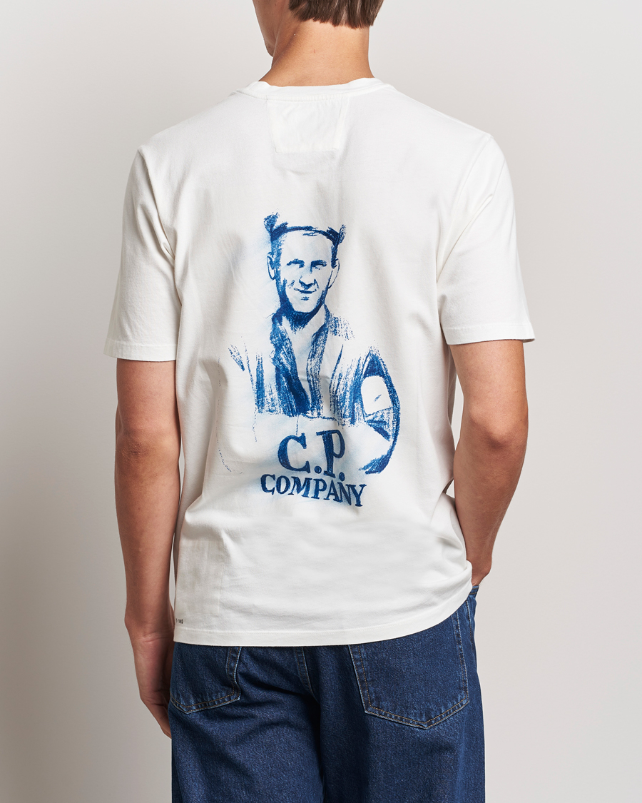 Herre | T-Shirts | C.P. Company | Hand Printed Jersey T-Shirt White