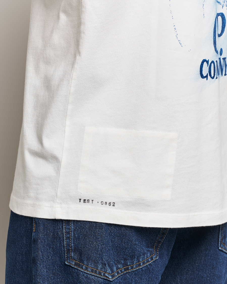 Herre | T-Shirts | C.P. Company | Hand Printed Jersey T-Shirt White