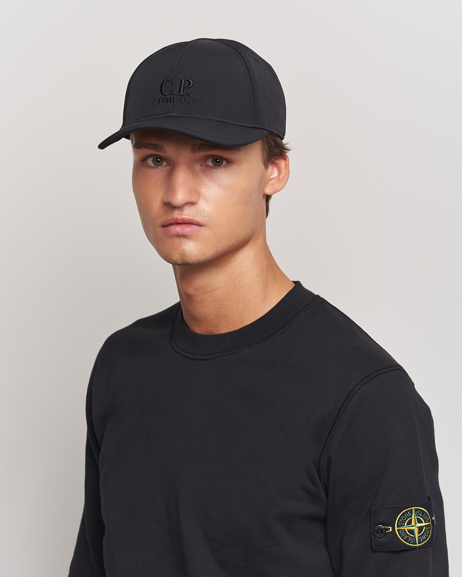 Herre | C.P. Company CP Shell Baseball Cap Black | C.P. Company | CP Shell Baseball Cap Black