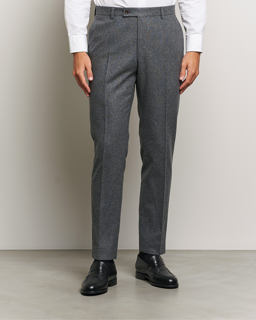 Herre | Bukser | Morris Heritage | Flannel Suit Trousers Grey