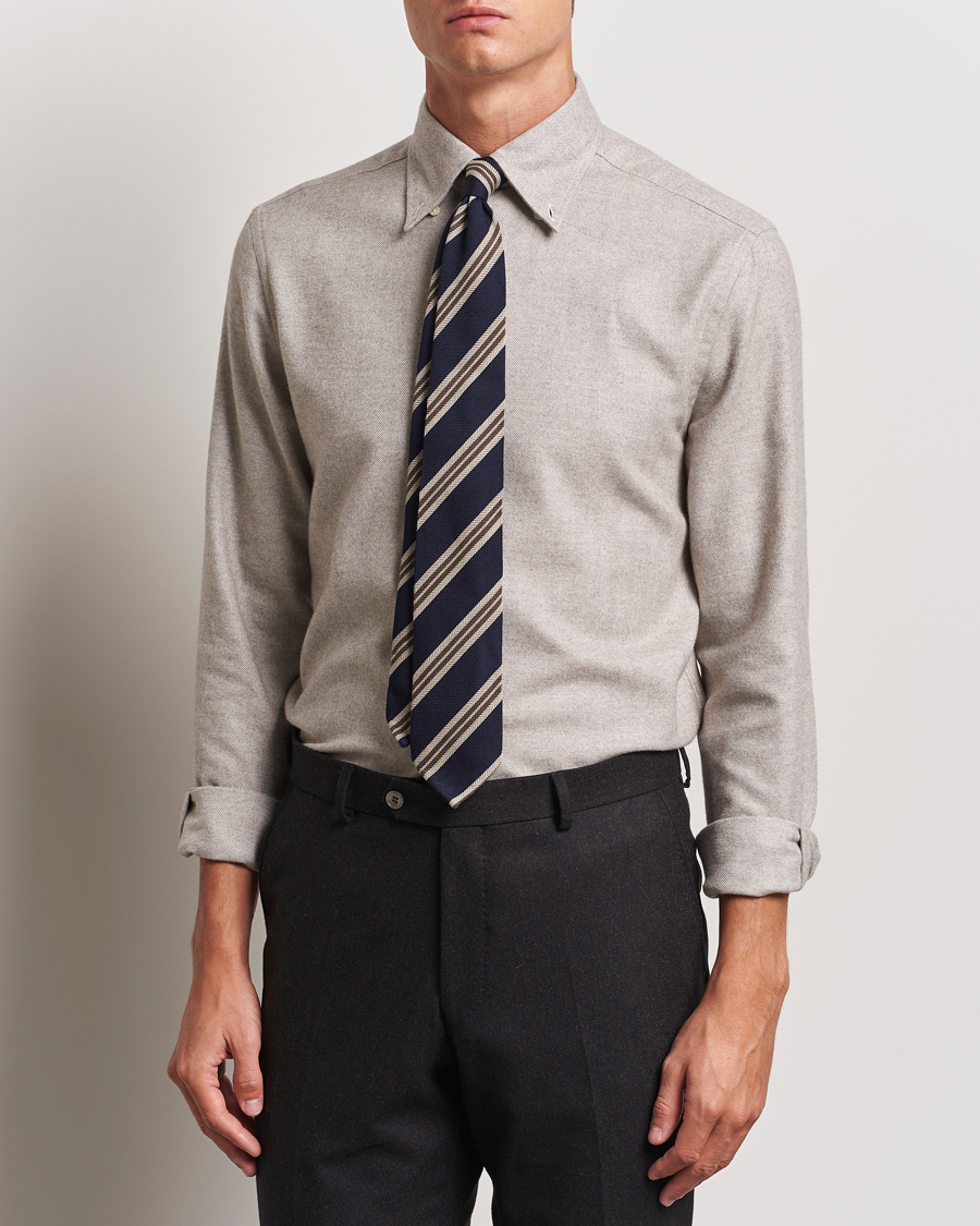 Herre | Skjorter | Morris Heritage | Soft Lama Slim Fit Shirt Khaki