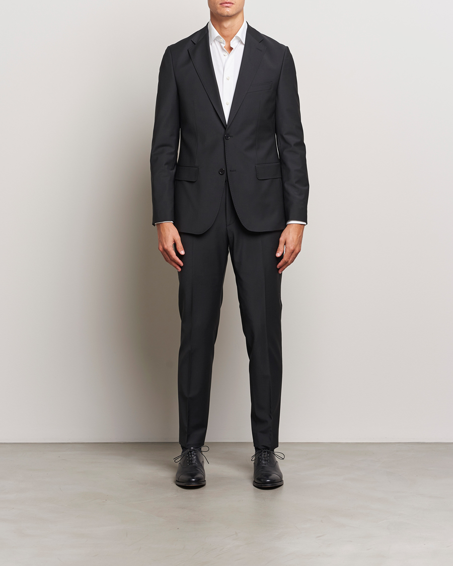 Herre | Dressjakker | Morris Heritage | Morris Wool Suit Blazer Black