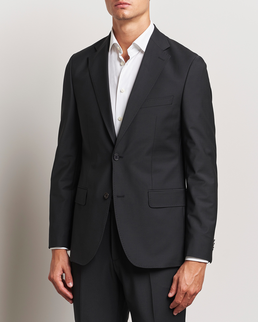 Herre | Dressjakker | Morris Heritage | Morris Wool Suit Blazer Black