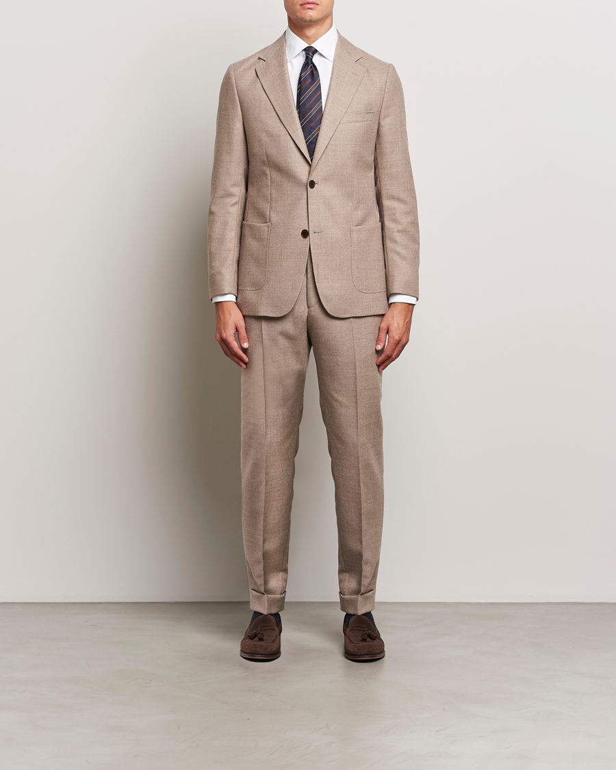 Herre | Bukser | Morris Heritage | Morris Prestige Flannel Trousers Khaki