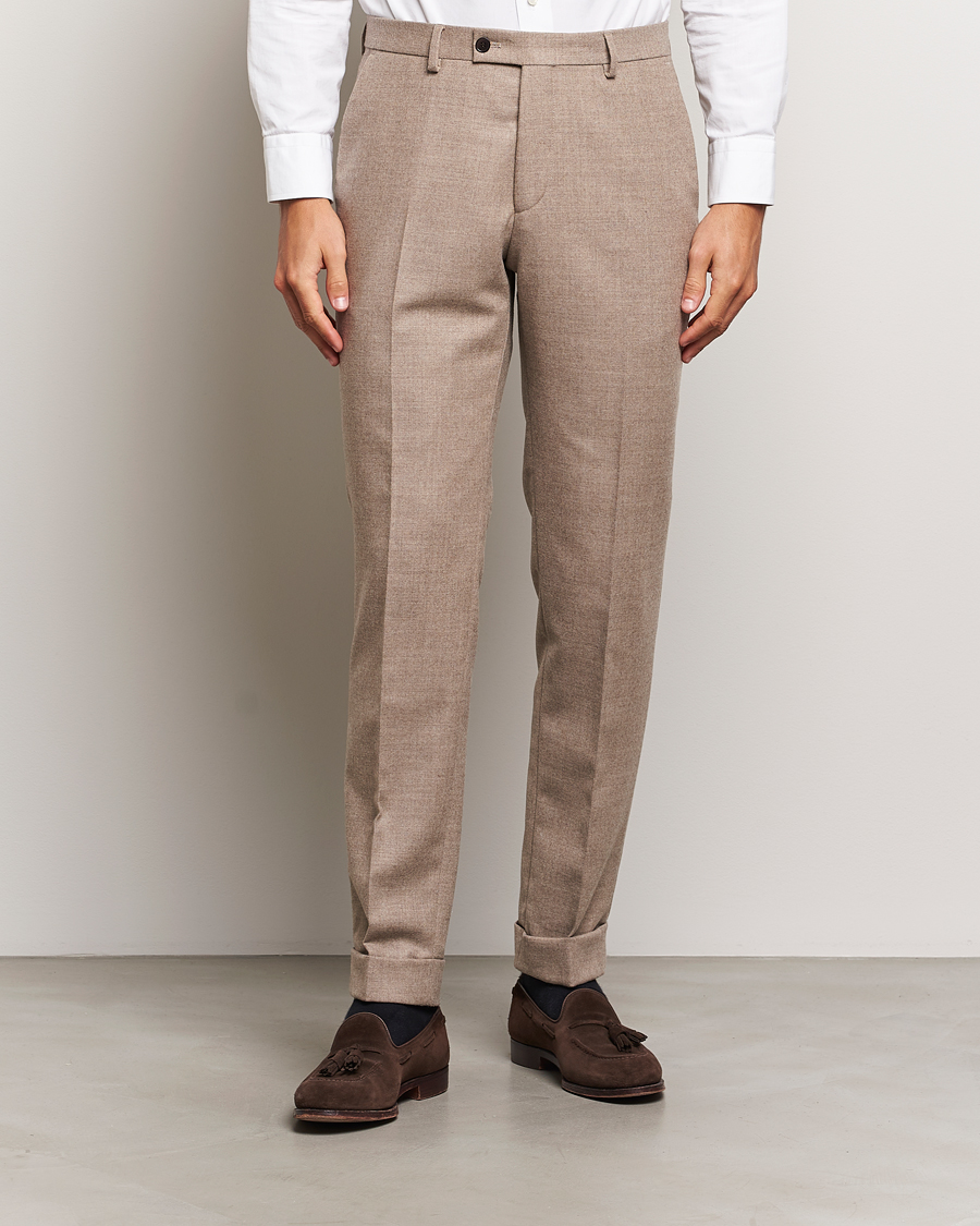 Herre | Bukser | Morris Heritage | Morris Prestige Flannel Trousers Khaki