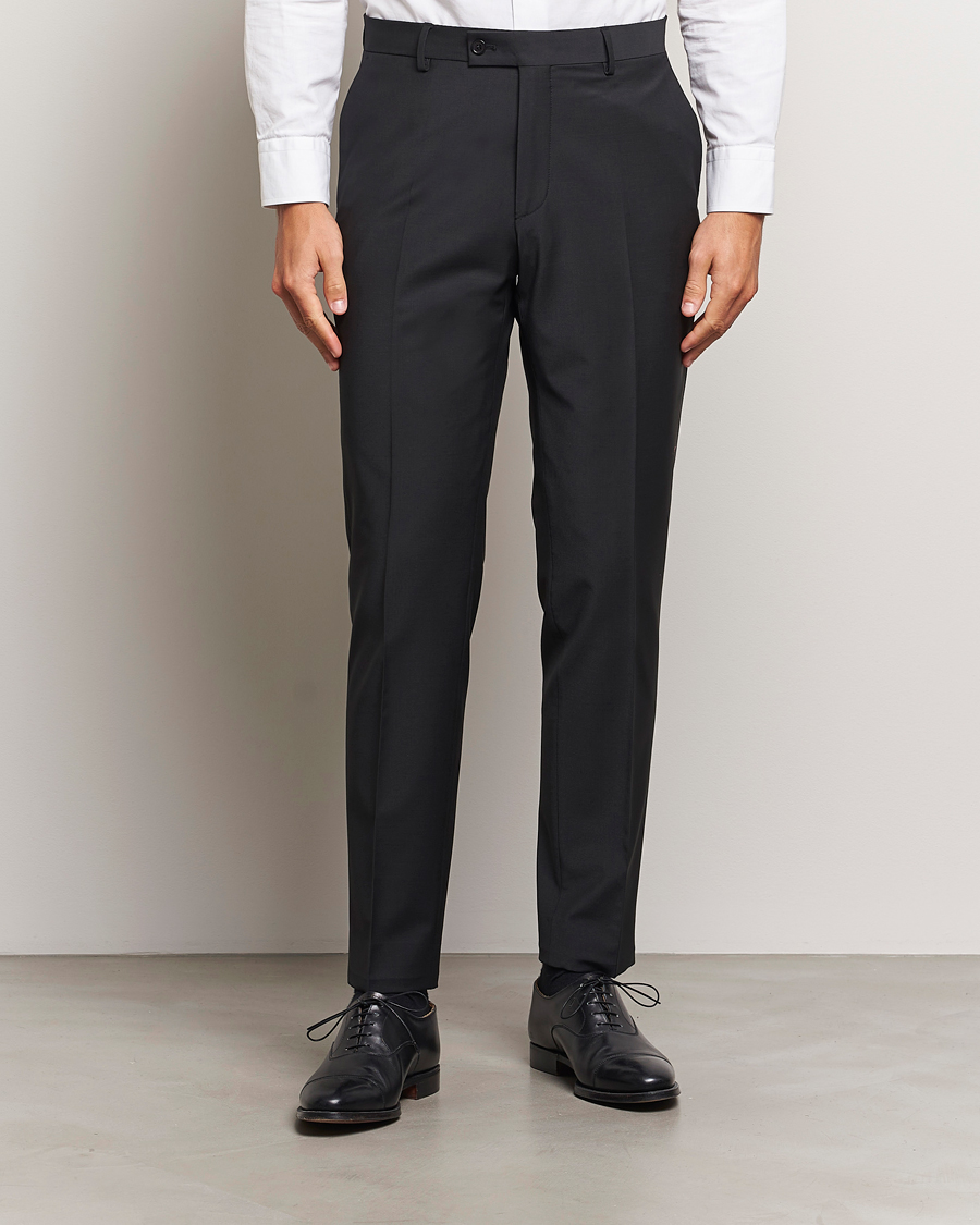 Herre | Bukser | Morris Heritage | Morris Wool Suit Trousers Black