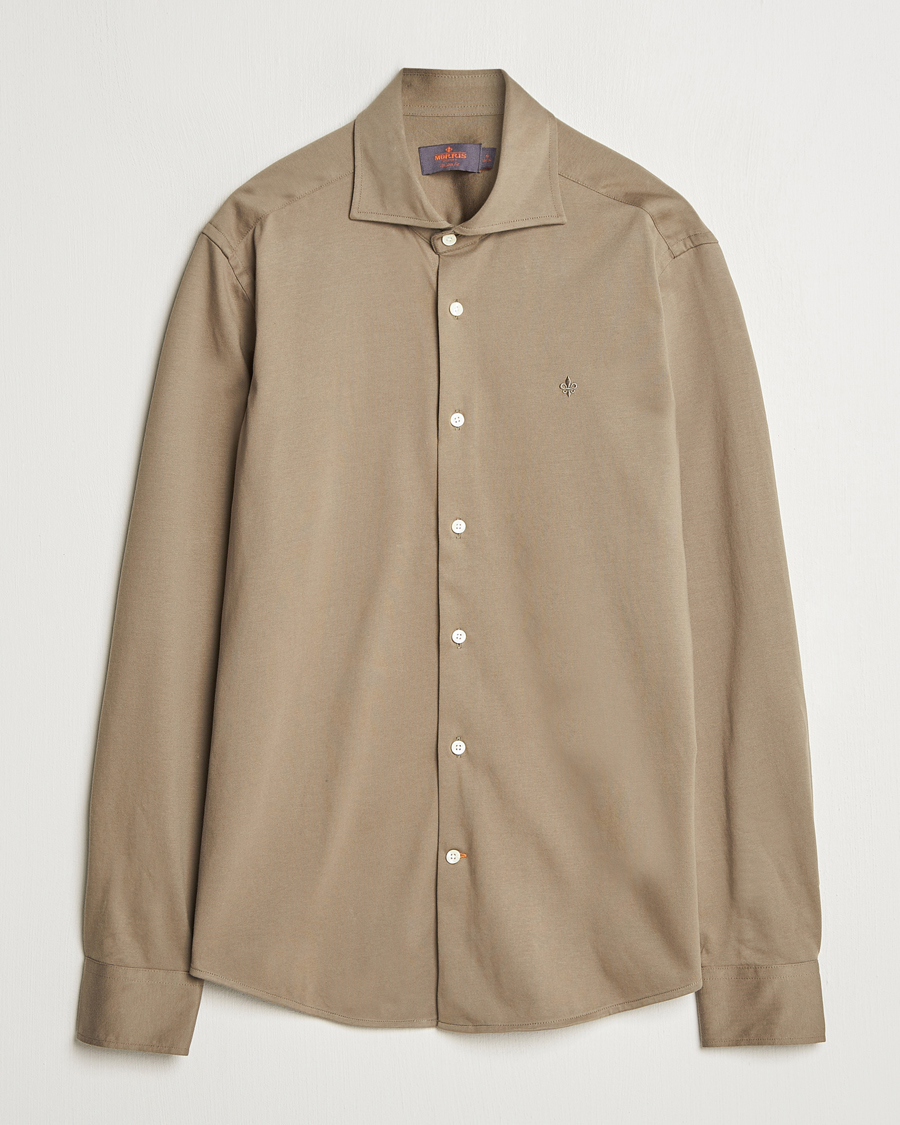 Herre | Skjorter | Morris | Dressed Jersey Shirt Olive