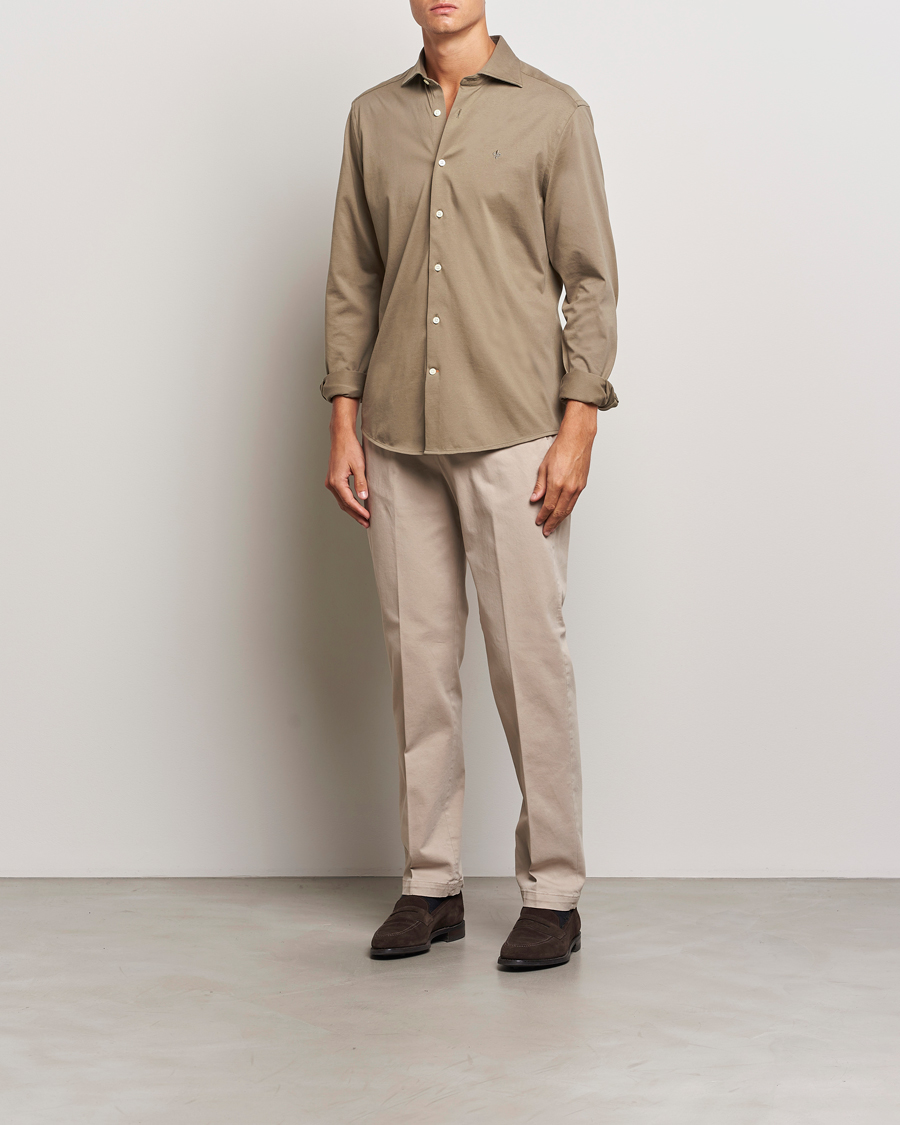 Herre | Skjorter | Morris | Dressed Jersey Shirt Olive
