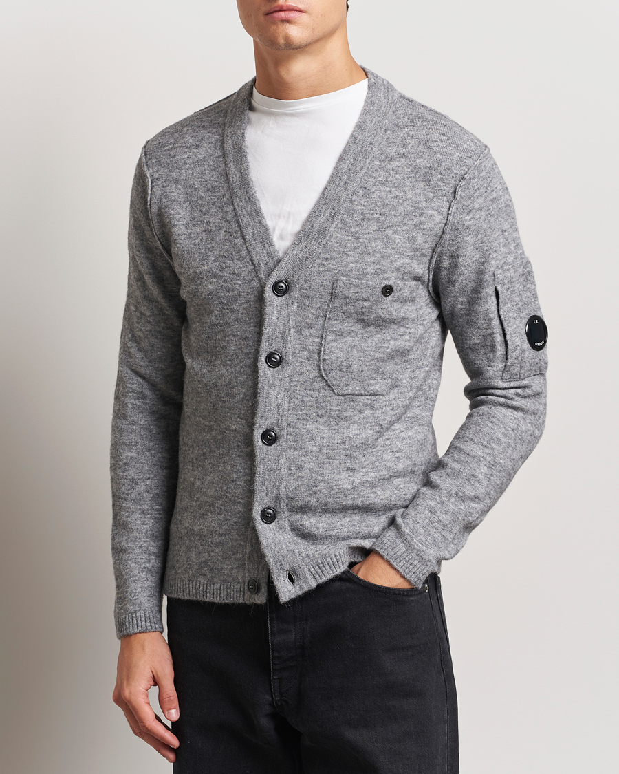 Herre | Gensere | C.P. Company | Alpaca/Wool Cardigan Grey Melange