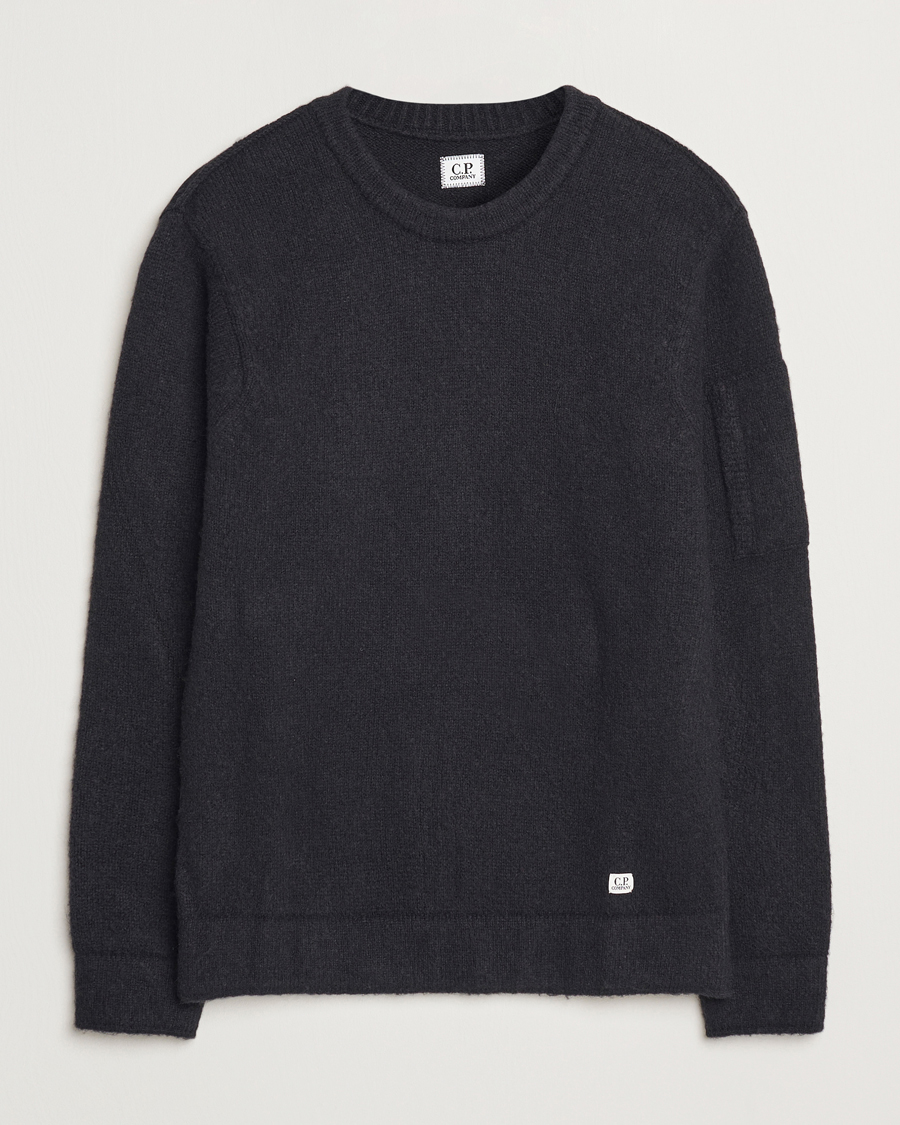 Herre | Gensere | C.P. Company | Alpaca Soft Knitted Crewneck Black