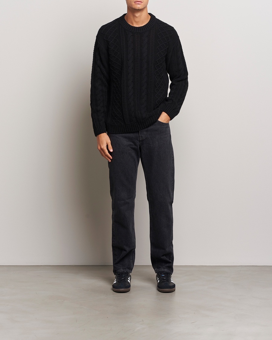 Herre | Gensere | C.P. Company | Heavy Knitted Lambswool Crewneck Black