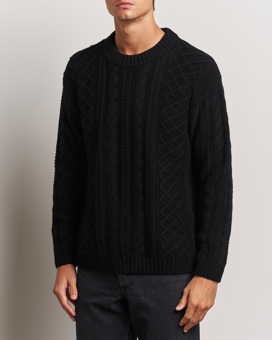 Herre | Gensere | C.P. Company | Heavy Knitted Lambswool Crewneck Black