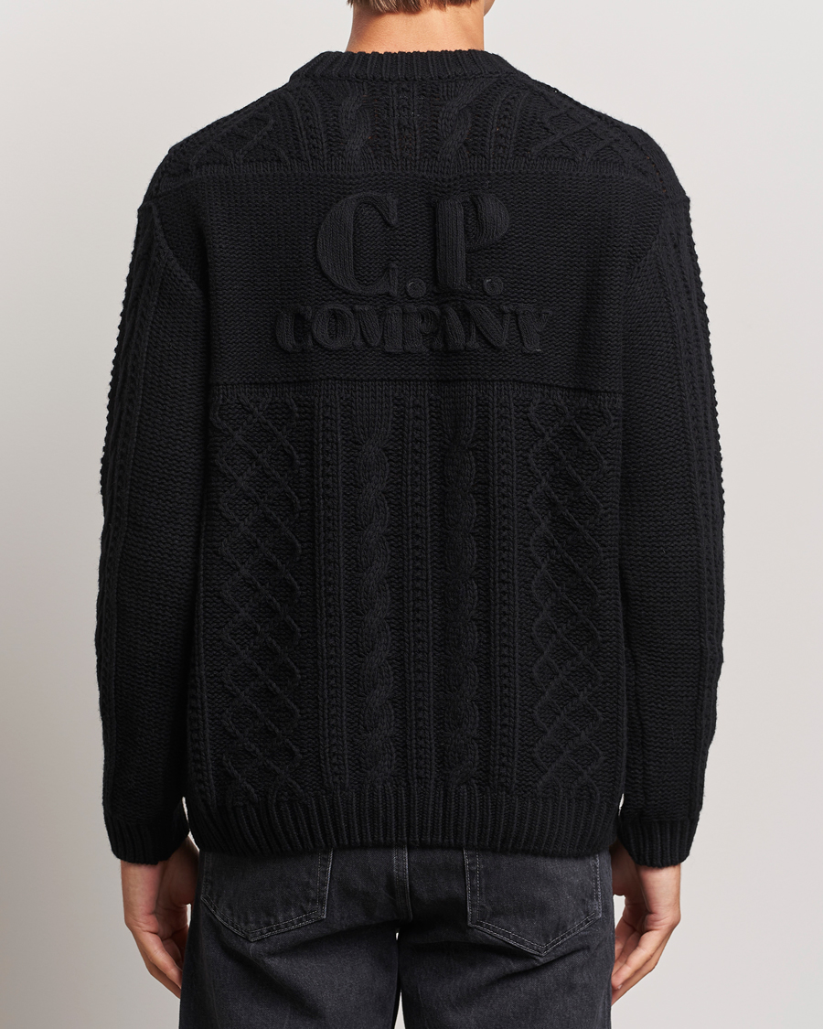 Herre | Gensere | C.P. Company | Heavy Knitted Lambswool Crewneck Black
