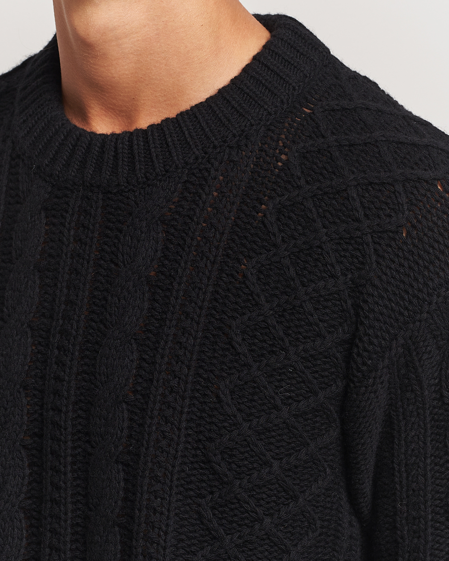 Herre | Gensere | C.P. Company | Heavy Knitted Lambswool Crewneck Black