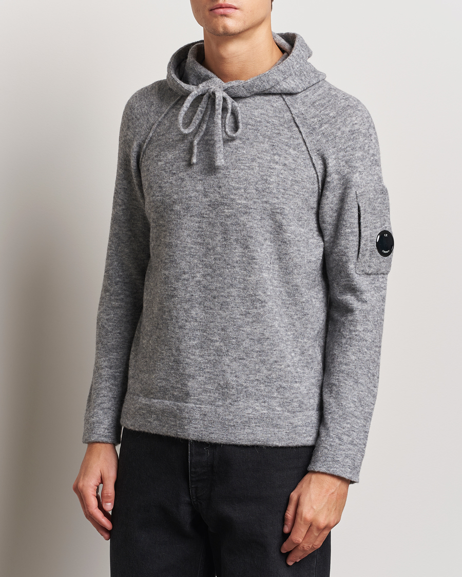 Herre | Gensere | C.P. Company | Alpaca/Wool Lens Hood Grey Melange