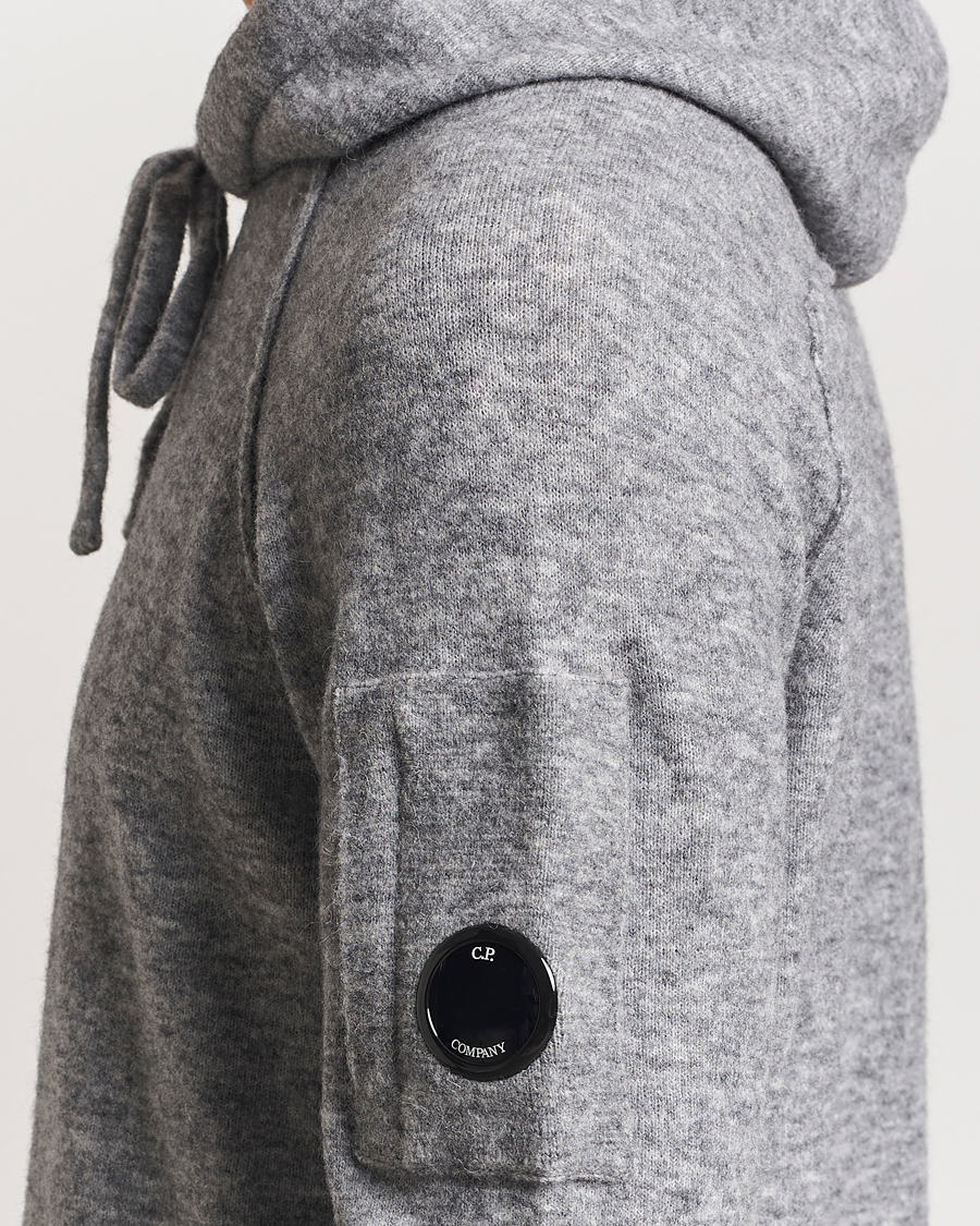 Herre | Gensere | C.P. Company | Alpaca/Wool Lens Hood Grey Melange