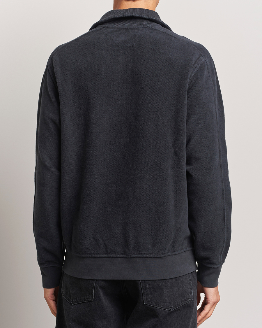 Herre | Gensere | C.P. Company | Brushed Diagonal Fleece Half Zip Grey Black