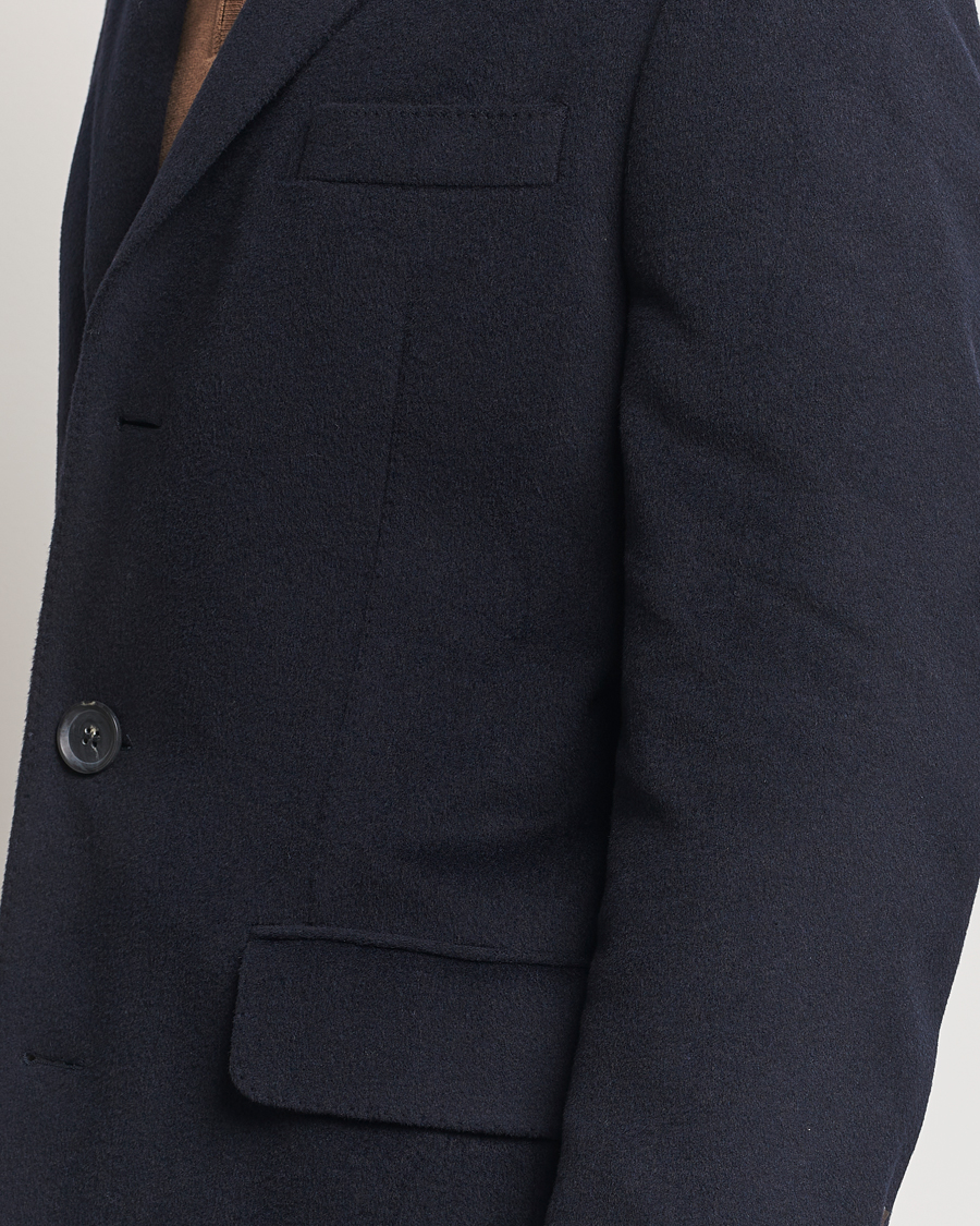 Herre | Jakker | Oscar Jacobson | Sylar Wool/Cashmere Coat Navy