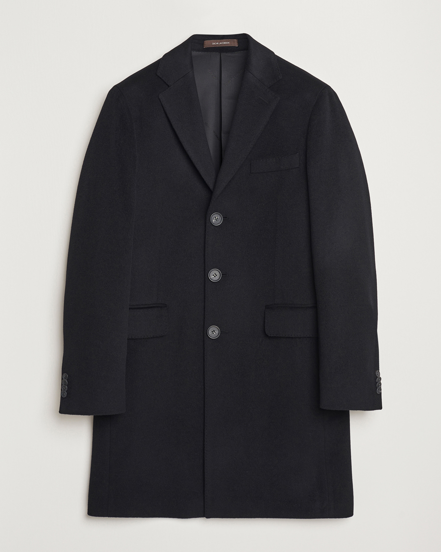 Herre | Jakker | Oscar Jacobson | Syar Wool/Cashmere Coat Black