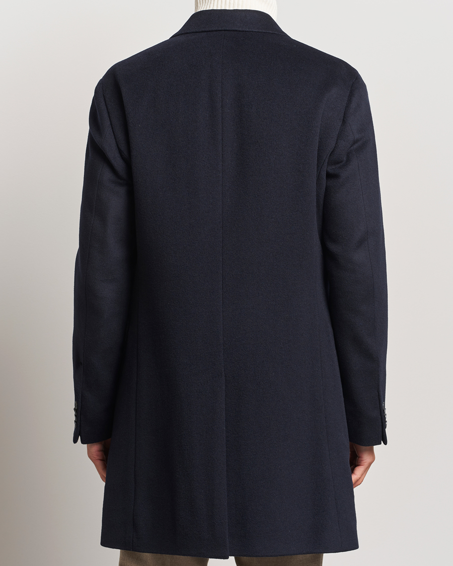 Herre | Jakker | Oscar Jacobson | Silvain DB Wool/Cashmere Coat Navy