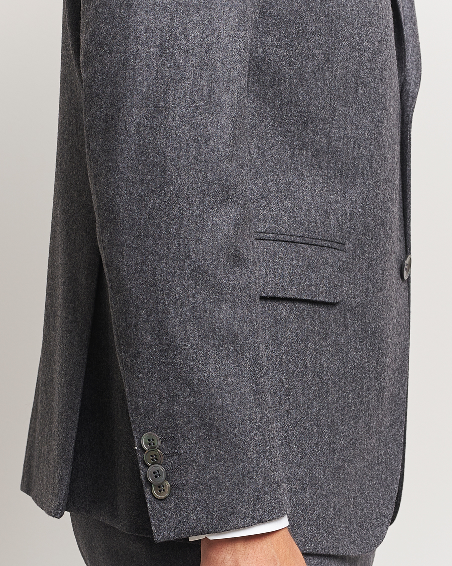 Herre | Dressjakker | Oscar Jacobson | Fogerty Flannel Blazer Dark Grey