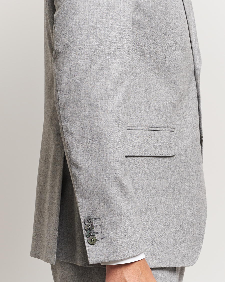 Herre | Dressjakker | Oscar Jacobson | Fogerty Flannel Blazer Light Grey