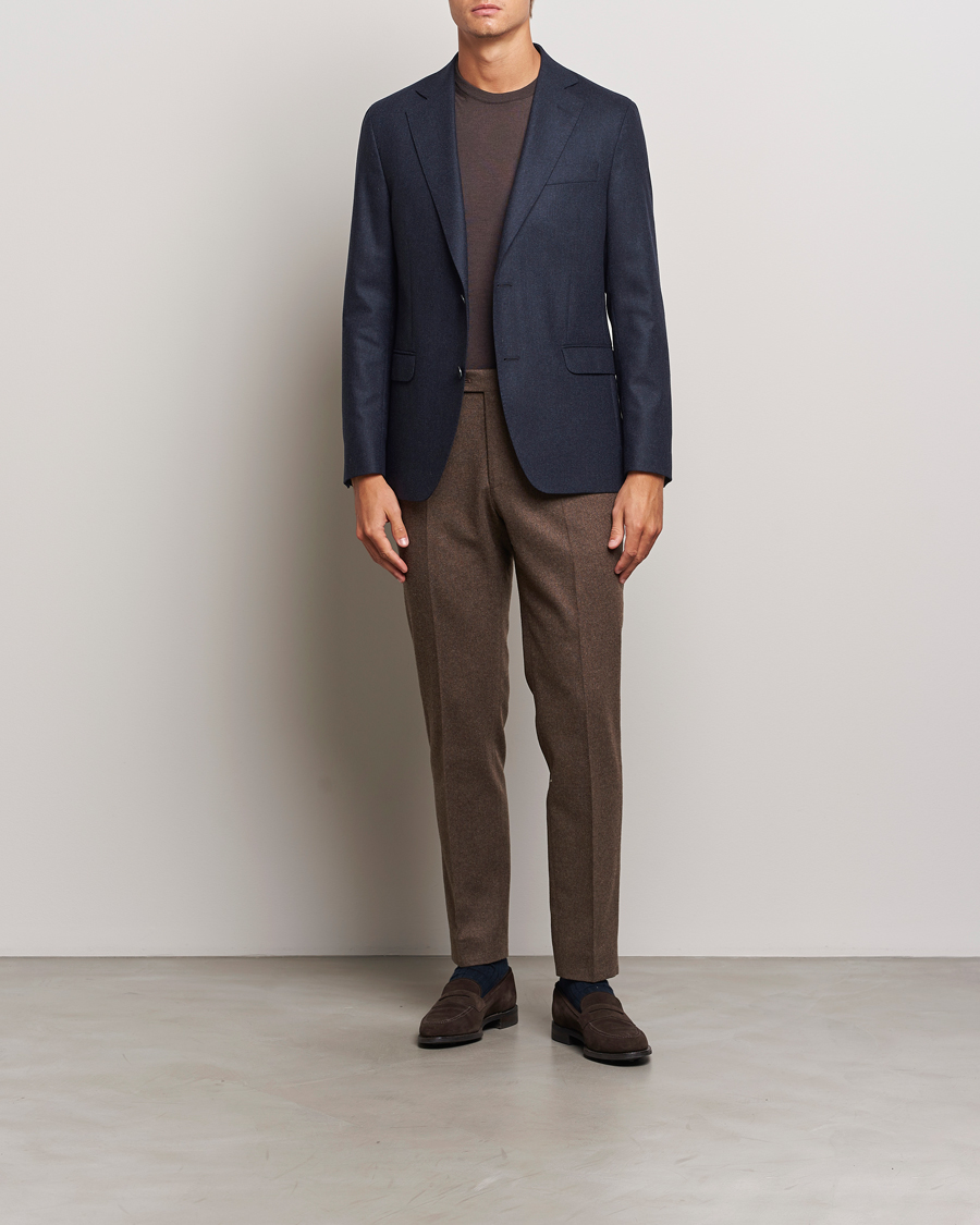 Herre | Dressjakker | Oscar Jacobson | Fogerty Flannel Blazer Navy