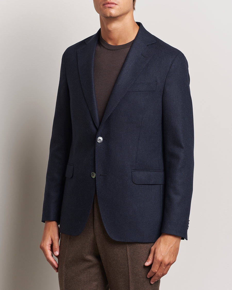 Herre | Dressjakker | Oscar Jacobson | Fogerty Flannel Blazer Navy