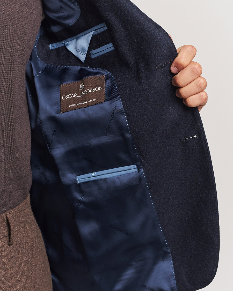 Herre | Dressjakker | Oscar Jacobson | Fogerty Flannel Blazer Navy