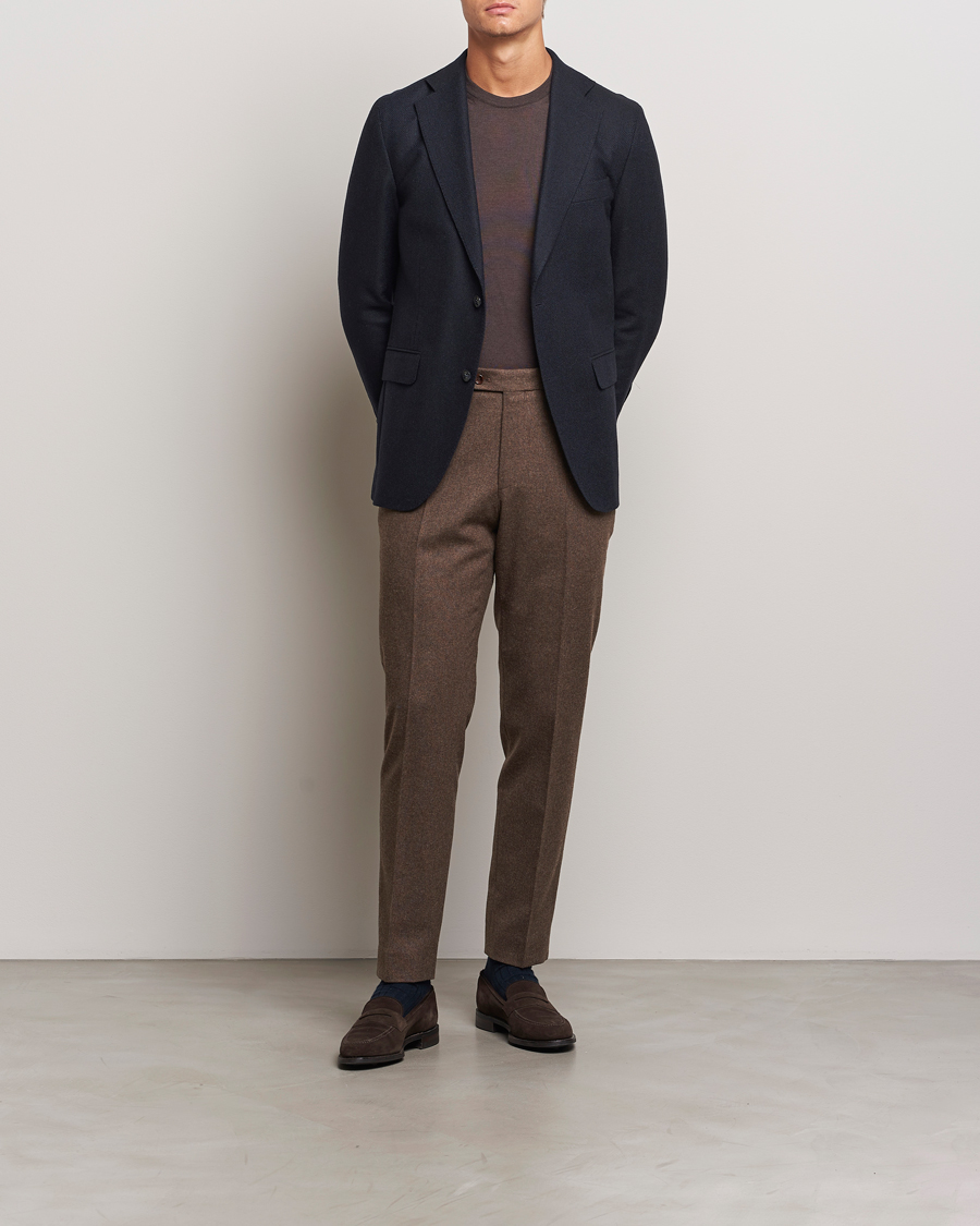 Herre | Dressjakker | Oscar Jacobson | Fogerty Wool Hopsack Blazer Navy