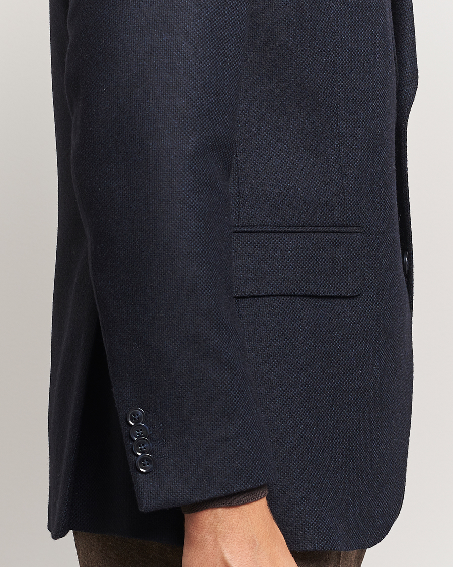 Herre | Dressjakker | Oscar Jacobson | Fogerty Wool Hopsack Blazer Navy