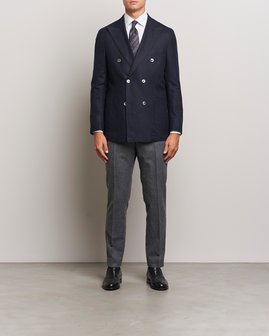 Herre | Dressjakker | Oscar Jacobson | Farris DB Super 150's Loro Piana Wool Blazer Navy