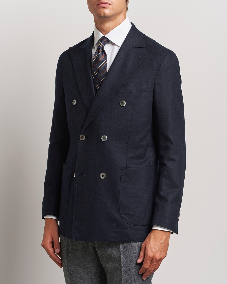 Herre | Dressjakker | Oscar Jacobson | Farris DB Super 150's Loro Piana Wool Blazer Navy