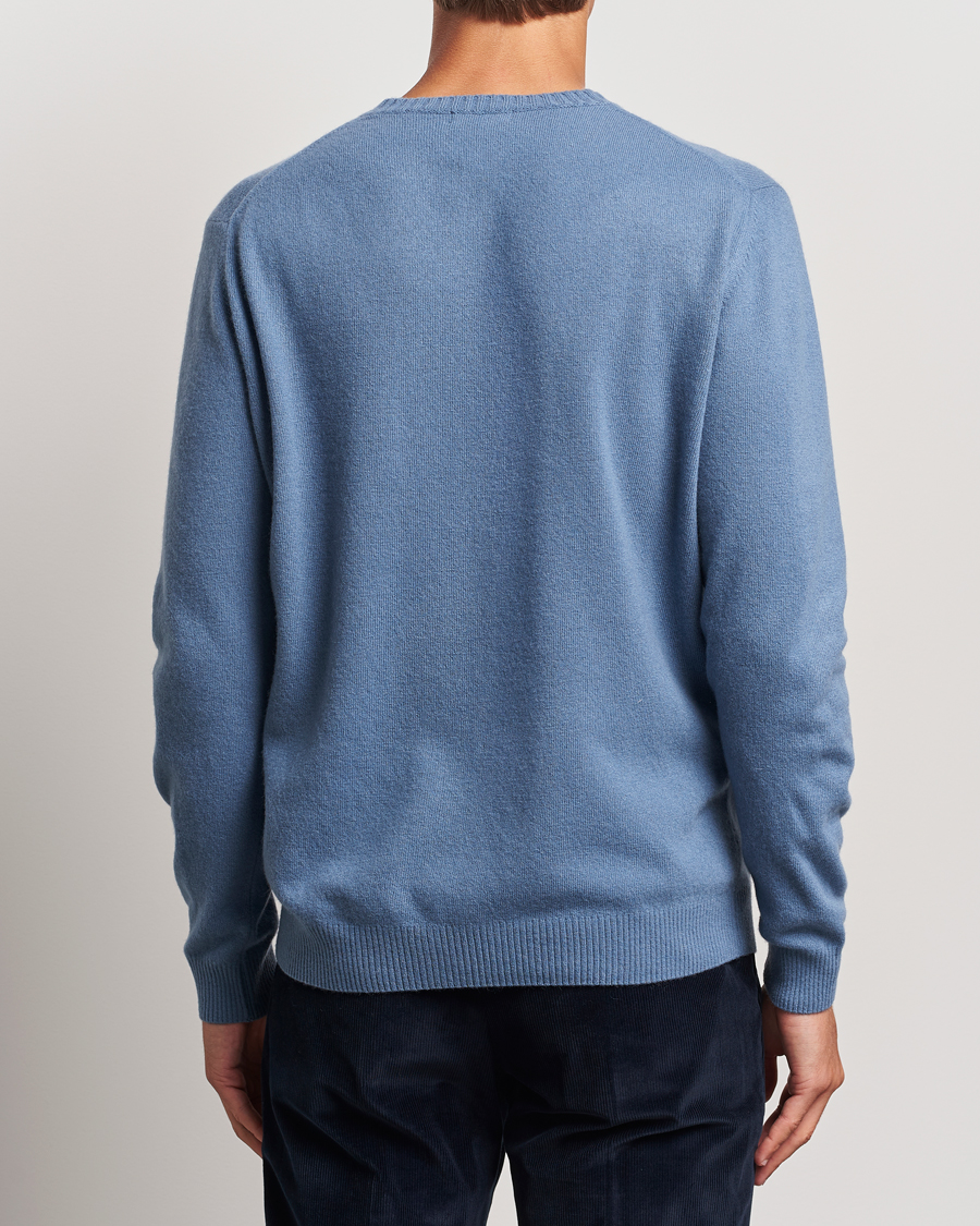 Herre | Gensere | Oscar Jacobson | Valter Wool/Cashmere Round Neck Blue