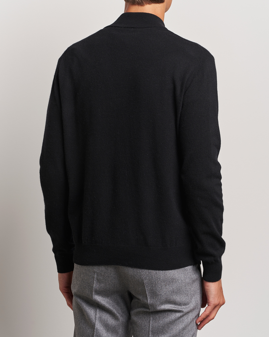 Herre | Gensere | Oscar Jacobson | Patton Wool/Cashmere Half Zip Black