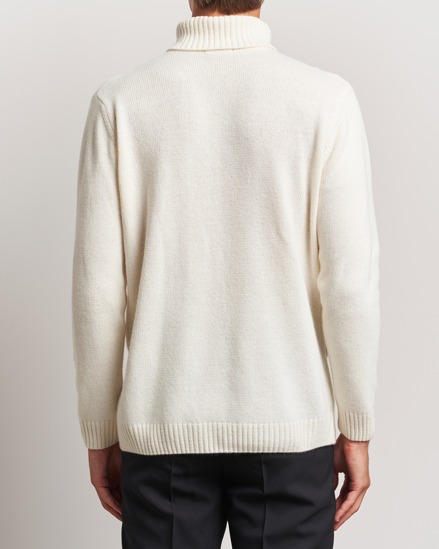 Herre | Gensere | Oscar Jacobson | Salomon Heavy Knitted Cable Rollneck White