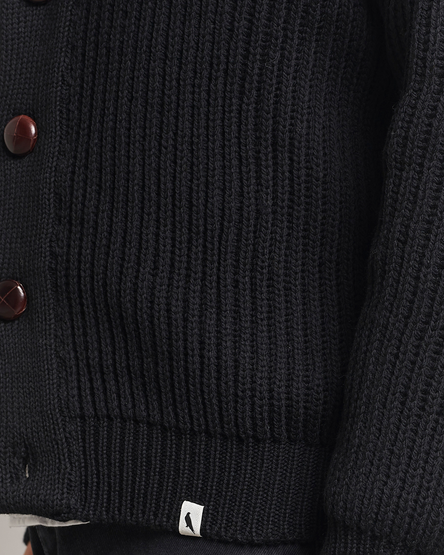 Herre | Gensere | Peregrine | Wilkinson Ribbed Wool Cardigan Black