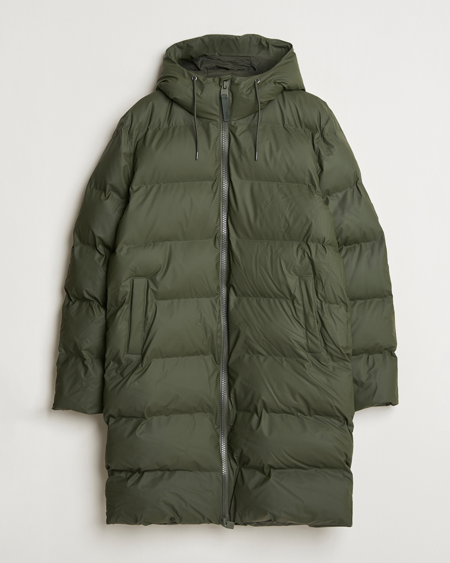 Herre | Jakker | RAINS | Alta Long Puffer Parka Green