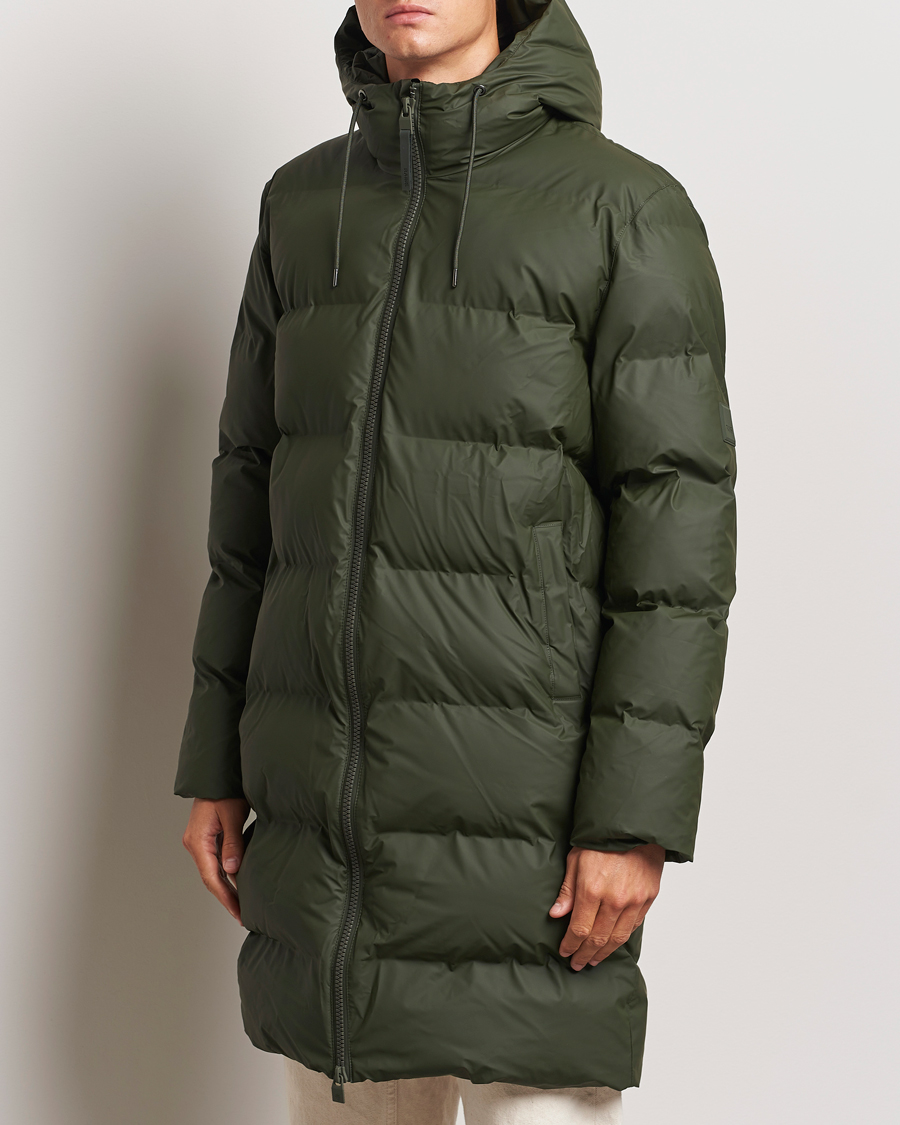 Herre | Jakker | RAINS | Alta Long Puffer Parka Green