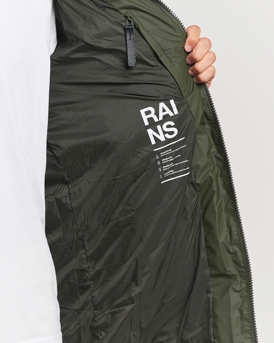 Herre | Jakker | RAINS | Alta Long Puffer Parka Green