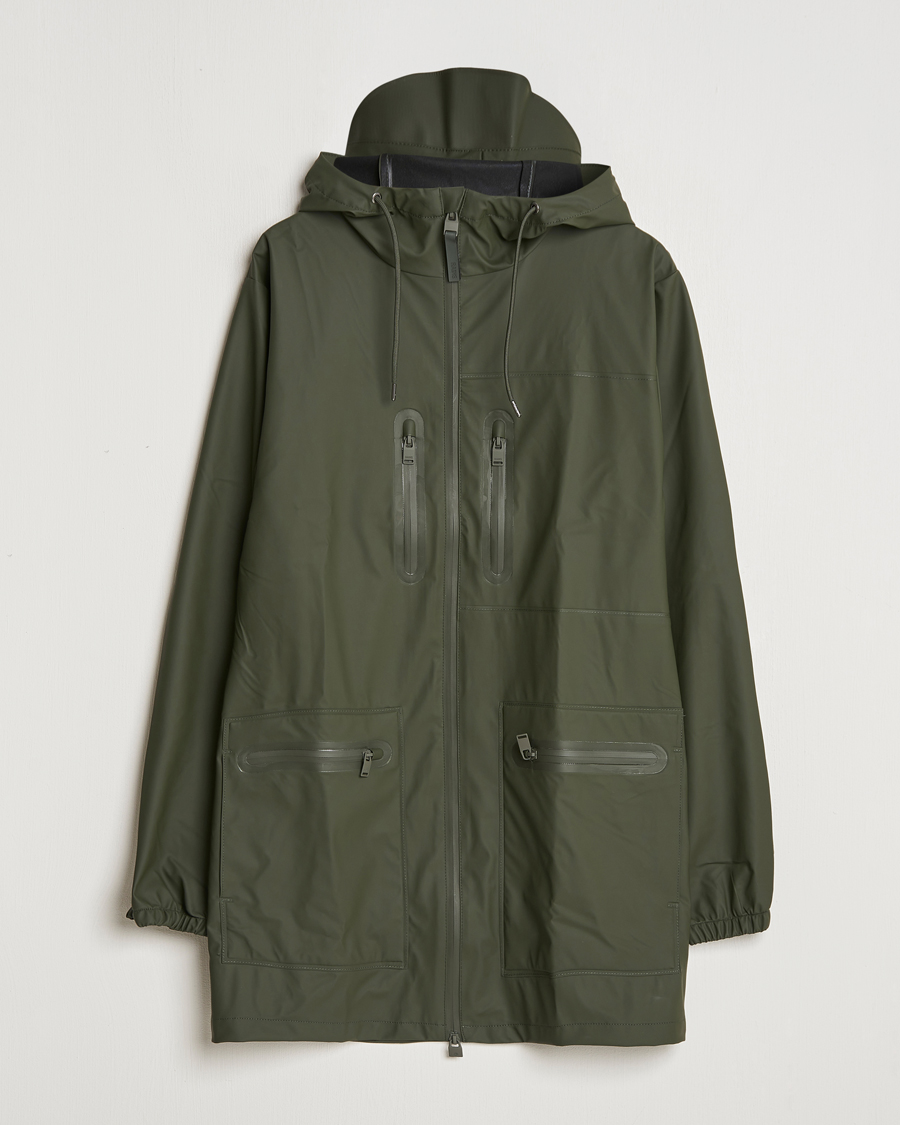 Herre | Jakker | RAINS | Cargo Long Jacket Green