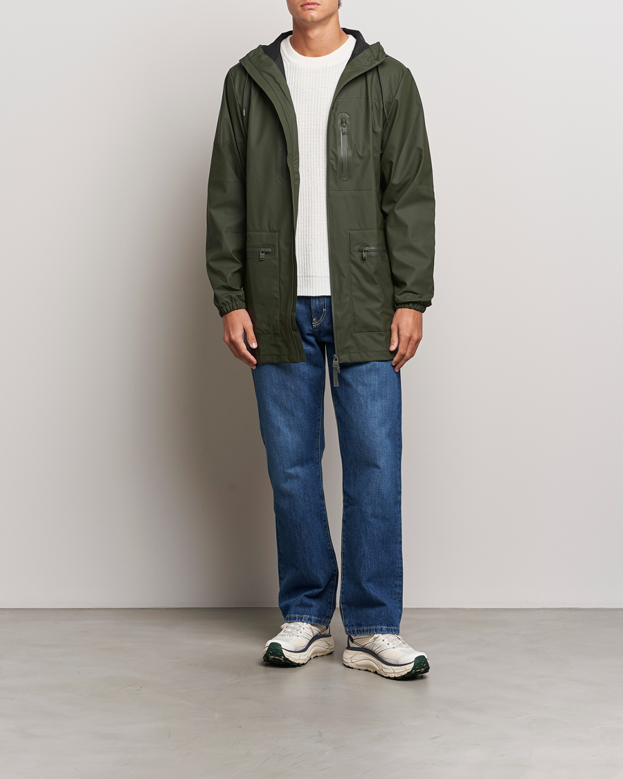 Herre | Jakker | RAINS | Cargo Long Jacket Green