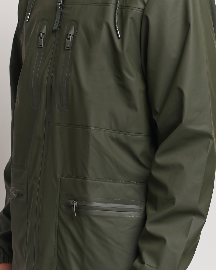 Herre | Jakker | RAINS | Cargo Long Jacket Green
