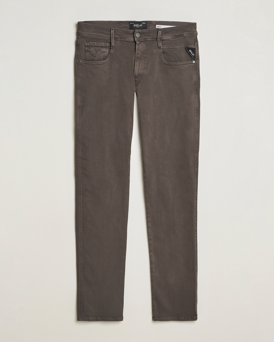 Herre | Bukser | Replay | Anbass Hyperflex X.Lite 5-Pocket Pants Wood Grey