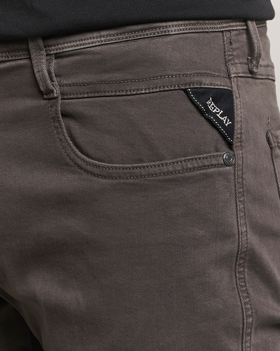 Herre | Bukser | Replay | Anbass Hyperflex X.Lite 5-Pocket Pants Wood Grey