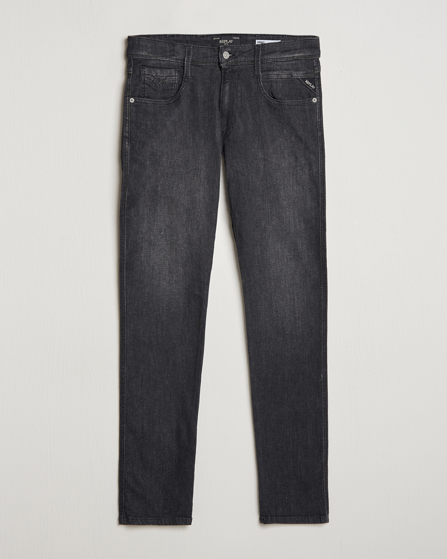 Herre | Jeans | Replay | Anbass Powerstretch Jeans Washed Black