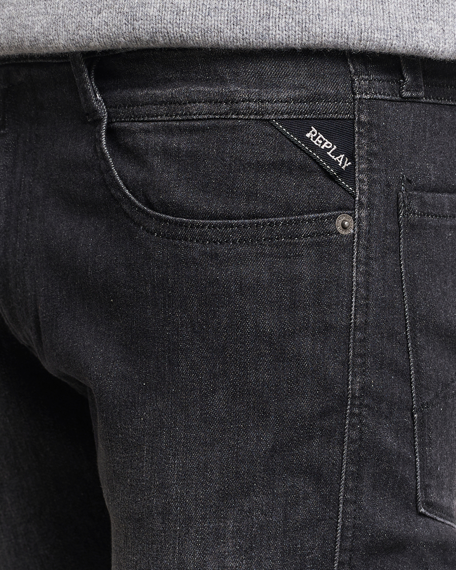 Herre | Jeans | Replay | Anbass Powerstretch Jeans Washed Black