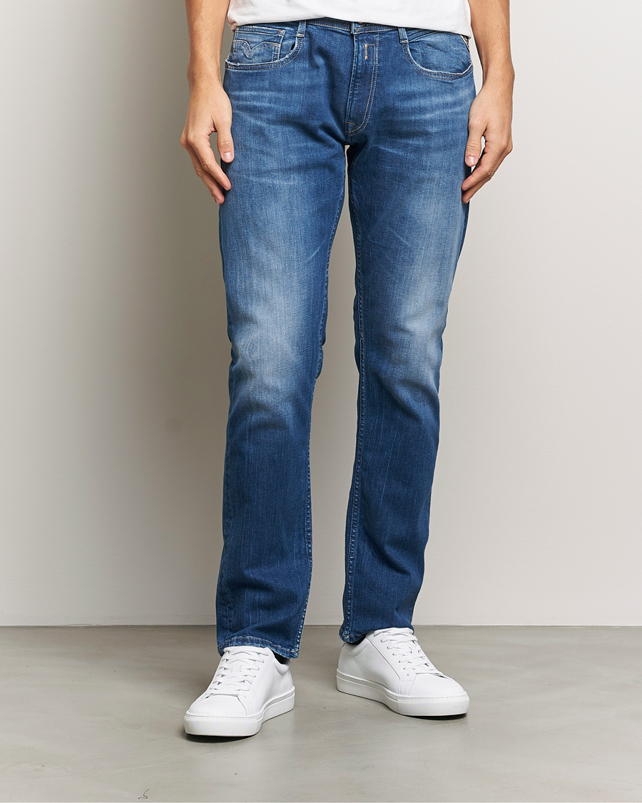 Herre | Jeans | Replay | Rocco Tapered Stretch Jeans Medium Blue